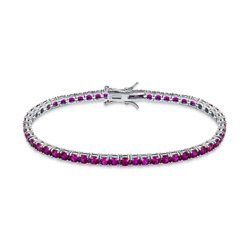 Браслет с фианитами из серебра 925 пробы