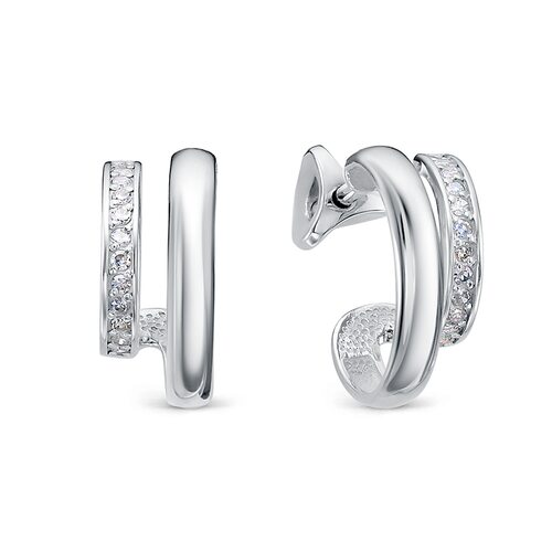 Серьги с бриллиантами из белого золота 585 пробы