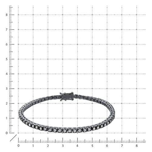 Браслет с фианитами из серебра 925 пробы