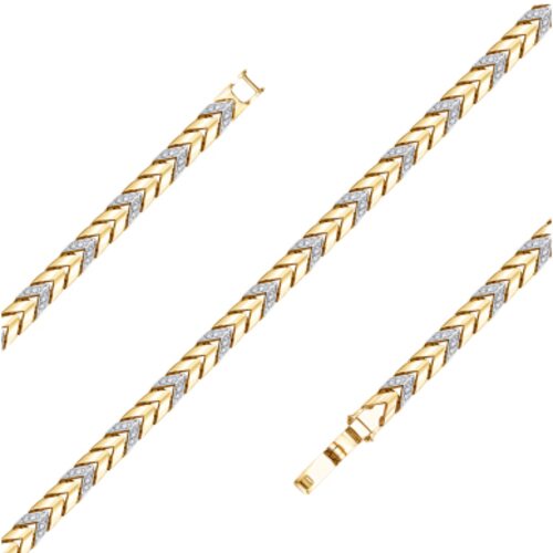 Браслет с бриллиантами из золота 585 пробы