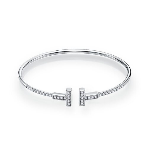 Браслет с фианитами из серебра 925 пробы