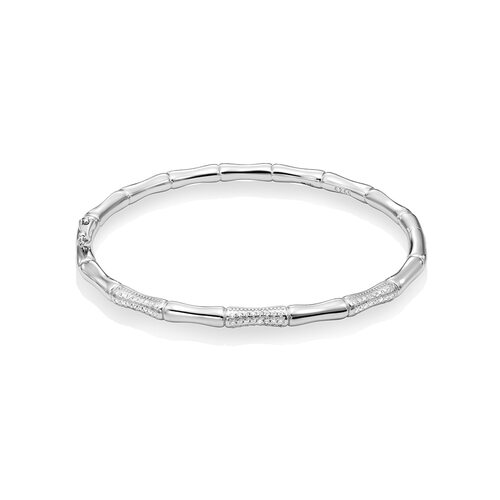 Браслет с фианитами из серебра 925 пробы