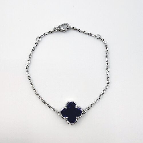 Браслет "Клвевер" с лазуритом из серебра 925 пробы