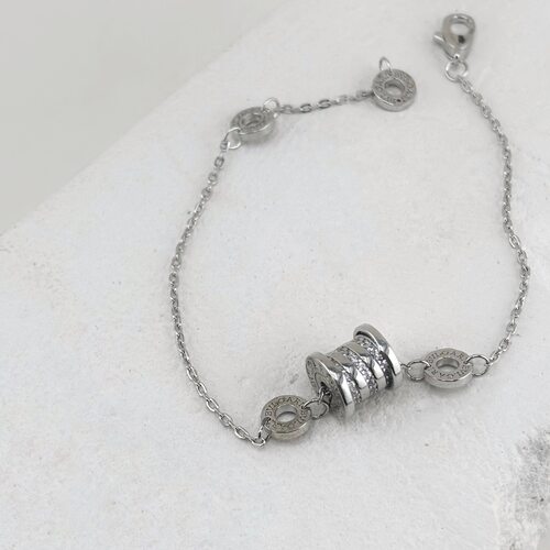 Браслет с фианитами из серебра 925 пробы