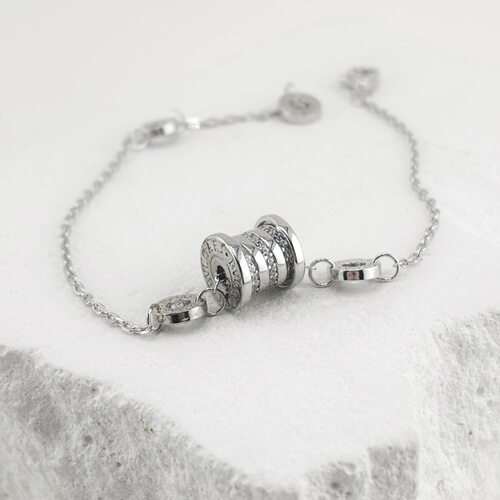 Браслет с фианитами из серебра 925 пробы