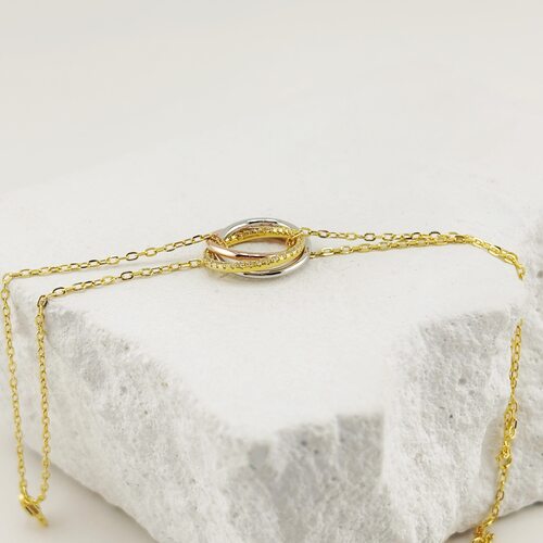 Браслет с фианитами из серебра 925 пробы с позолотой