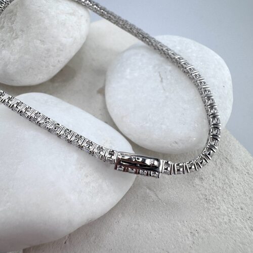 Браслет с фианитами из серебра 925 пробы
