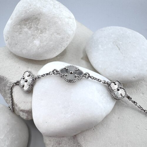 Браслет "Клевера" из серебра 925 пробы