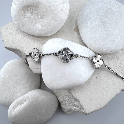 Браслет "Клевера" из серебра 925 пробы