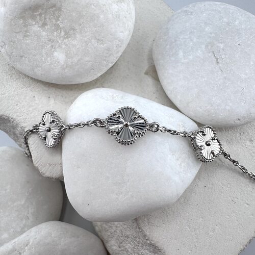 Браслет "Клевера" из серебра 925 пробы