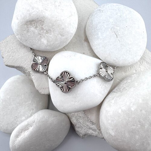 Браслет "Клевера" из серебра 925 пробы