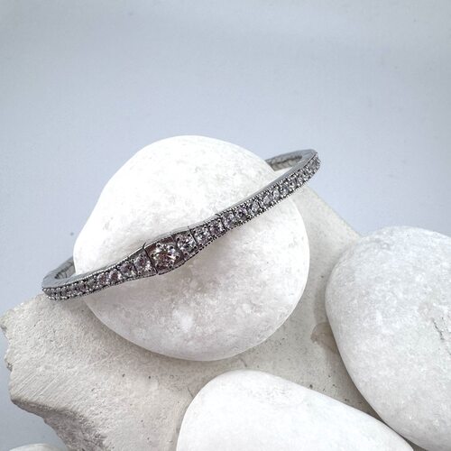 Браслет с фианитами из серебра 925 пробы