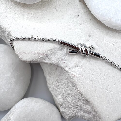 Браслет "Узел" из серебра 925 пробы