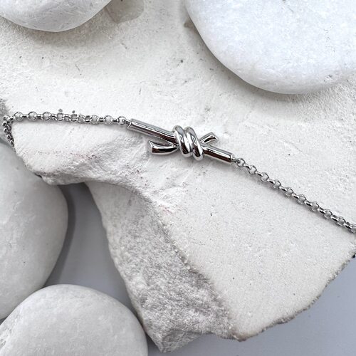 Браслет "Узел" из серебра 925 пробы