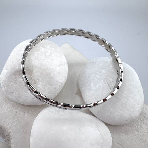 Браслет с фианитами из серебра 925 пробы