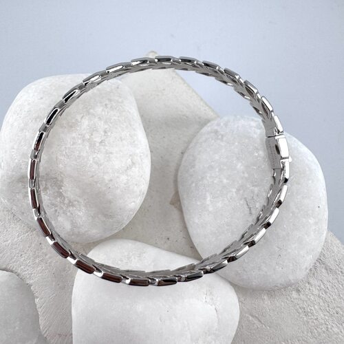 Браслет с фианитами из серебра 925 пробы