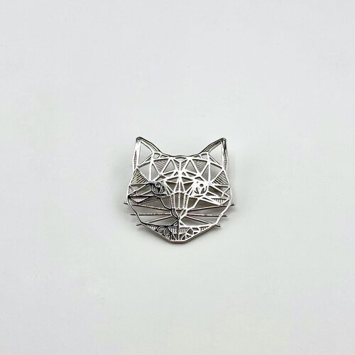 Брошь "Кот" из серебра 925 пробы