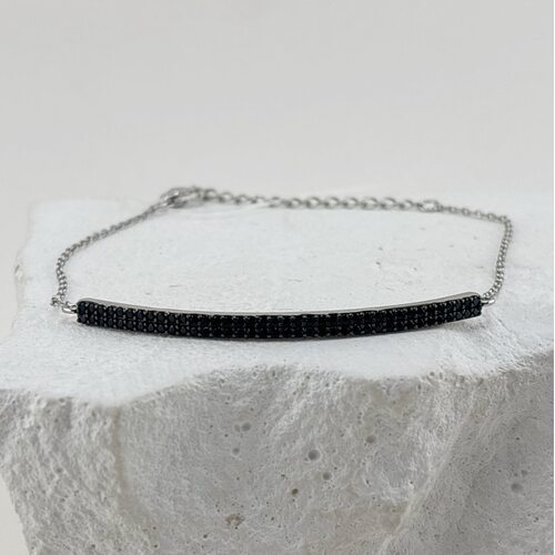 Браслет со шпинелью из серебра 925 пробы