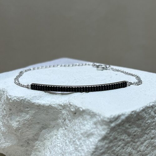 Браслет со шпинелью из серебра 925 пробы