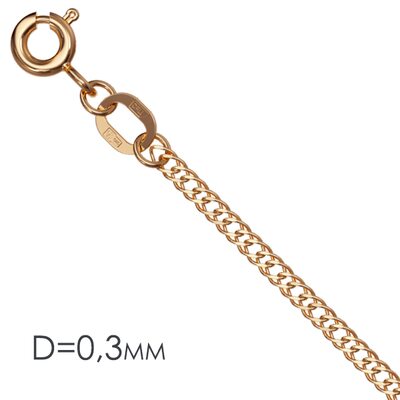 Цепь плетения "Ромб" из золота 585 пробы