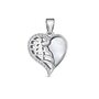 Подвеска "Сердце" с перламутром и фианитами из серебра 925 пробы арт. CAS6163P
