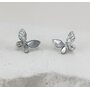 Серьги "Бабочки" с перламутром и фианитами из серебра 925 пробы арт. CAS6432E
