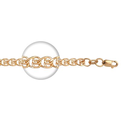 Цепь плетения "Лав" из золота 585 пробы