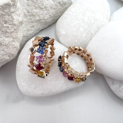 Серьги с сапфирами из золота 585 пробы