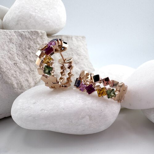 Серьги с сапфирами из золота 585 пробы