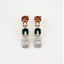 Серьги с бриллиантами и малахитом из золота 585 пробы арт. CE45207-WD-MA-RG