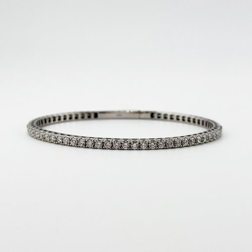 Браслет с бриллиантами из белого золота 585 пробы