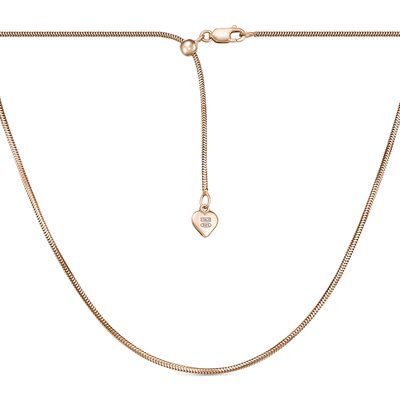 Цепь плетения "Снейк" из серебра 925 пробы с позолотой