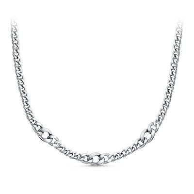 Цепь плетения "Панцирное" из серебра 925 пробы