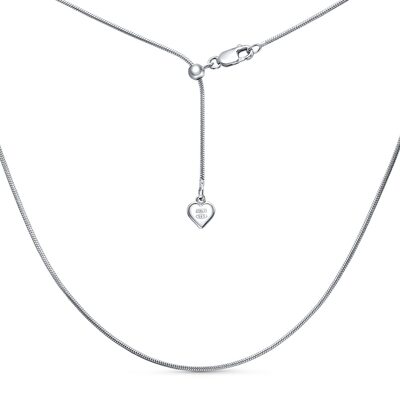 Цепь плетения "Снейк" из серебра 925 пробы