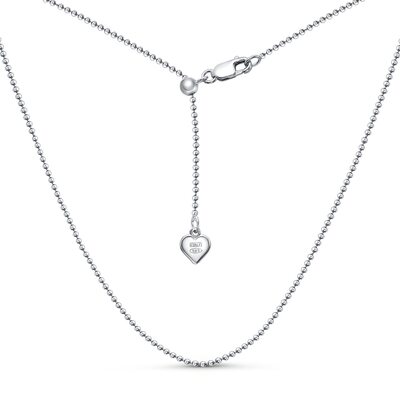 Цепь плетения "Перлина" из серебра 925 пробы