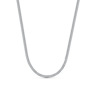 Цепь плетения "Снейк" из серебра 925 пробы