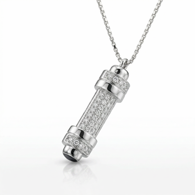 Колье с бриллиантами из белого золота 585 пробы