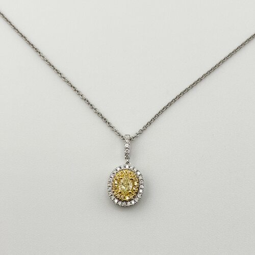 Колье с бриллиантами из белого золота 585 пробы