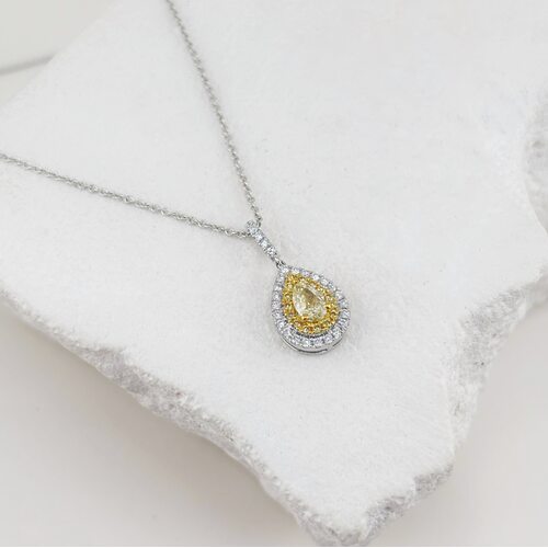 Колье с бриллиантами из белого золота 585 пробы