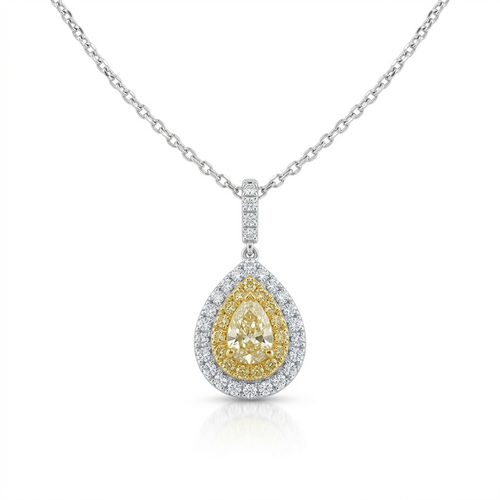 Колье с бриллиантами из белого золота 585 пробы