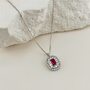 Колье с рубином и бриллиантами из белого золота 585 пробы арт. CN34662-1-WD-RU