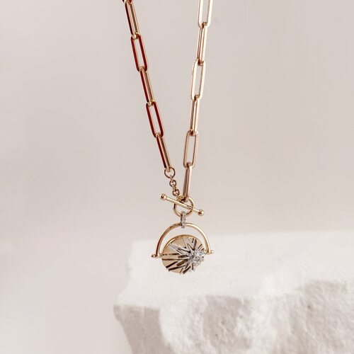 Колье с бриллиантами из золота 585 пробы