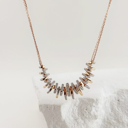 Колье с бриллиантами из золота 585 пробы