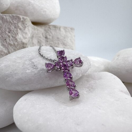 Колье с сапфирами из золота 585 пробы