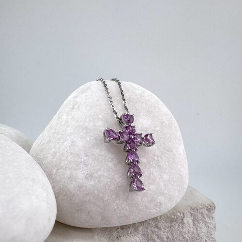 Колье с сапфирами из золота 585 пробы