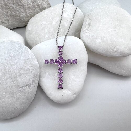 Колье с сапфирами из золота 585 пробы