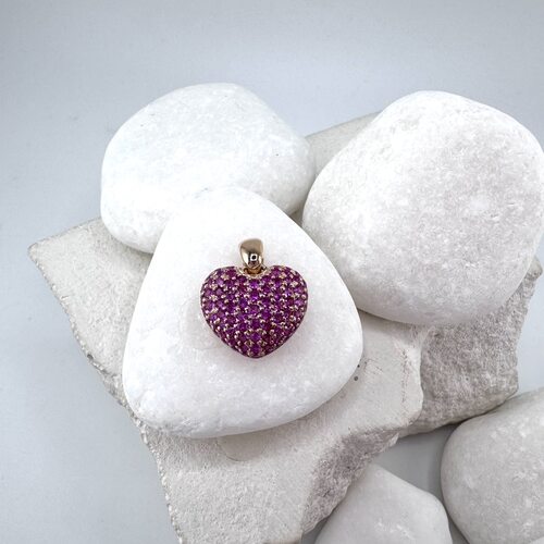 Подвеска с сапфирами из золота 585 пробы