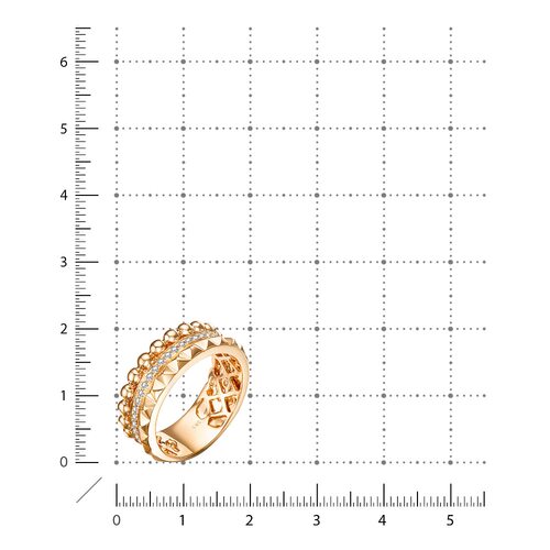  Кольцо с бриллиантами из золота 585 пробы