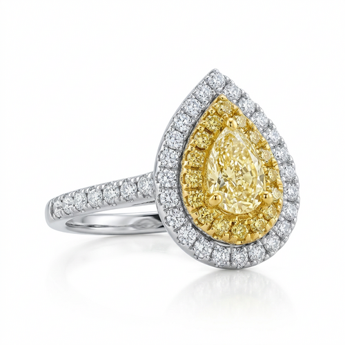 Кольцо с бриллиантами из белого золота 585 пробы