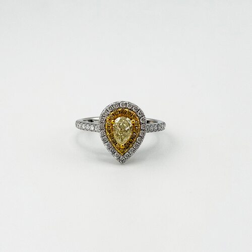 Кольцо с бриллиантами из белого золота 585 пробы